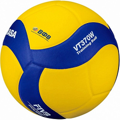 Мяч утяжеленный MIKASA VT370W р 5 желтый-синий